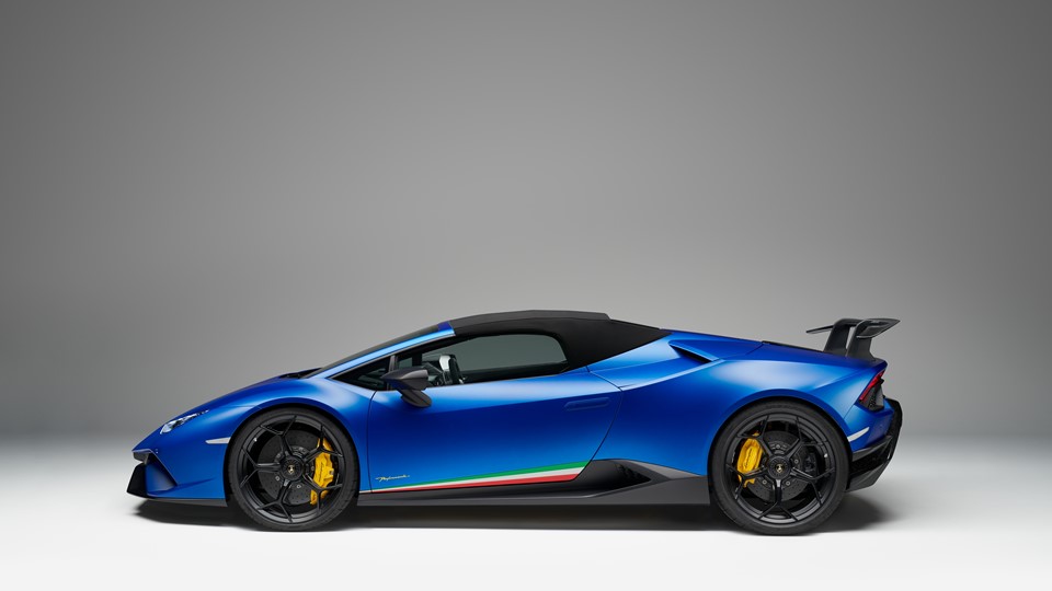 Huracan Performante Spyder side  - closed