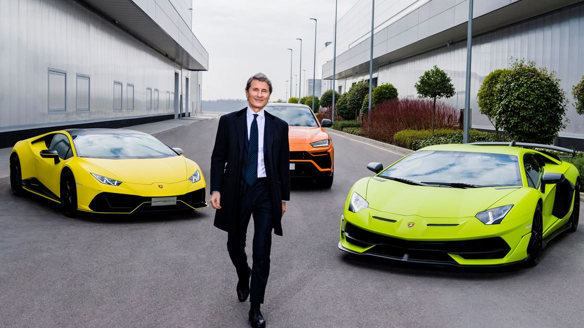 Stephan Winkelmann with cars