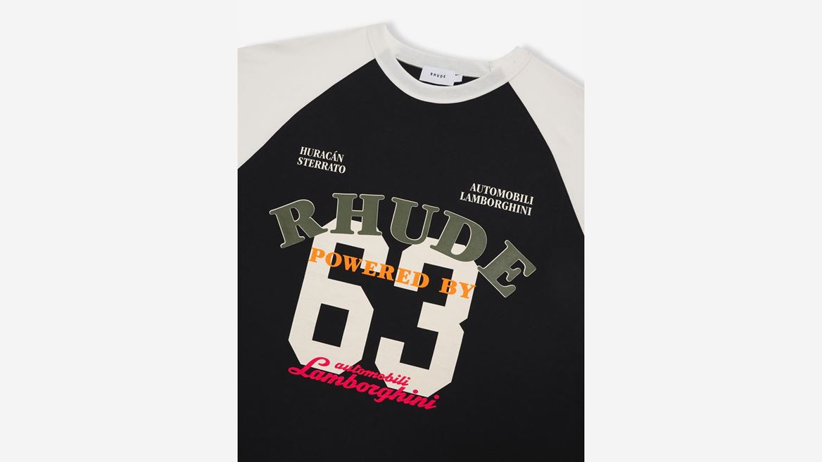 Rhude x Lamborghini Raglan Race Jersey TEE - Detail