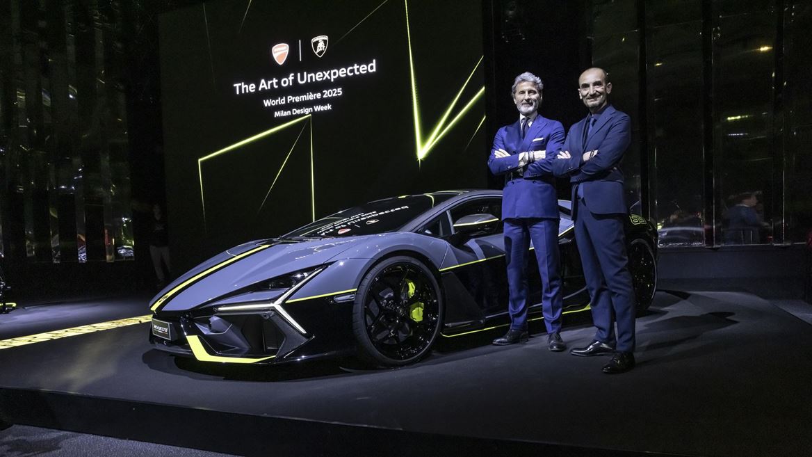 Stephan Winkelmann Chairman and CEO Automobili Lamborghini and Claudio Domenicali CEO Ducati