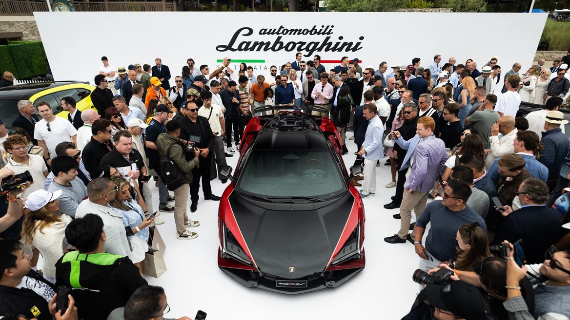 Automobili Lamborghini Holds World Debut of Revuelto SV at The Quail A Motorsports Gathering