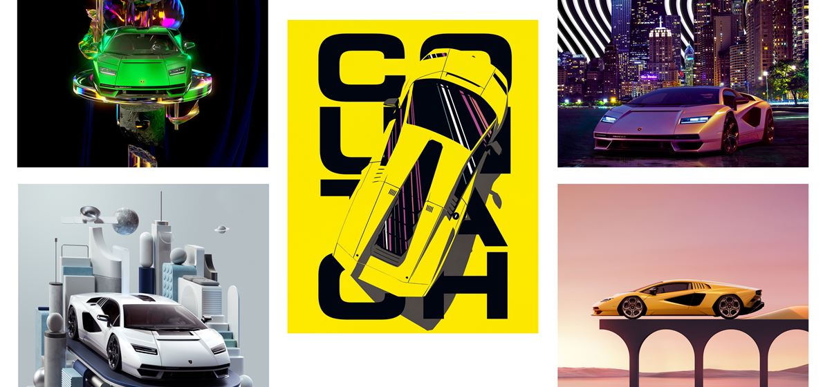 Five new Lamborghini Countach LPI 800-4 posters for the walls of future generations