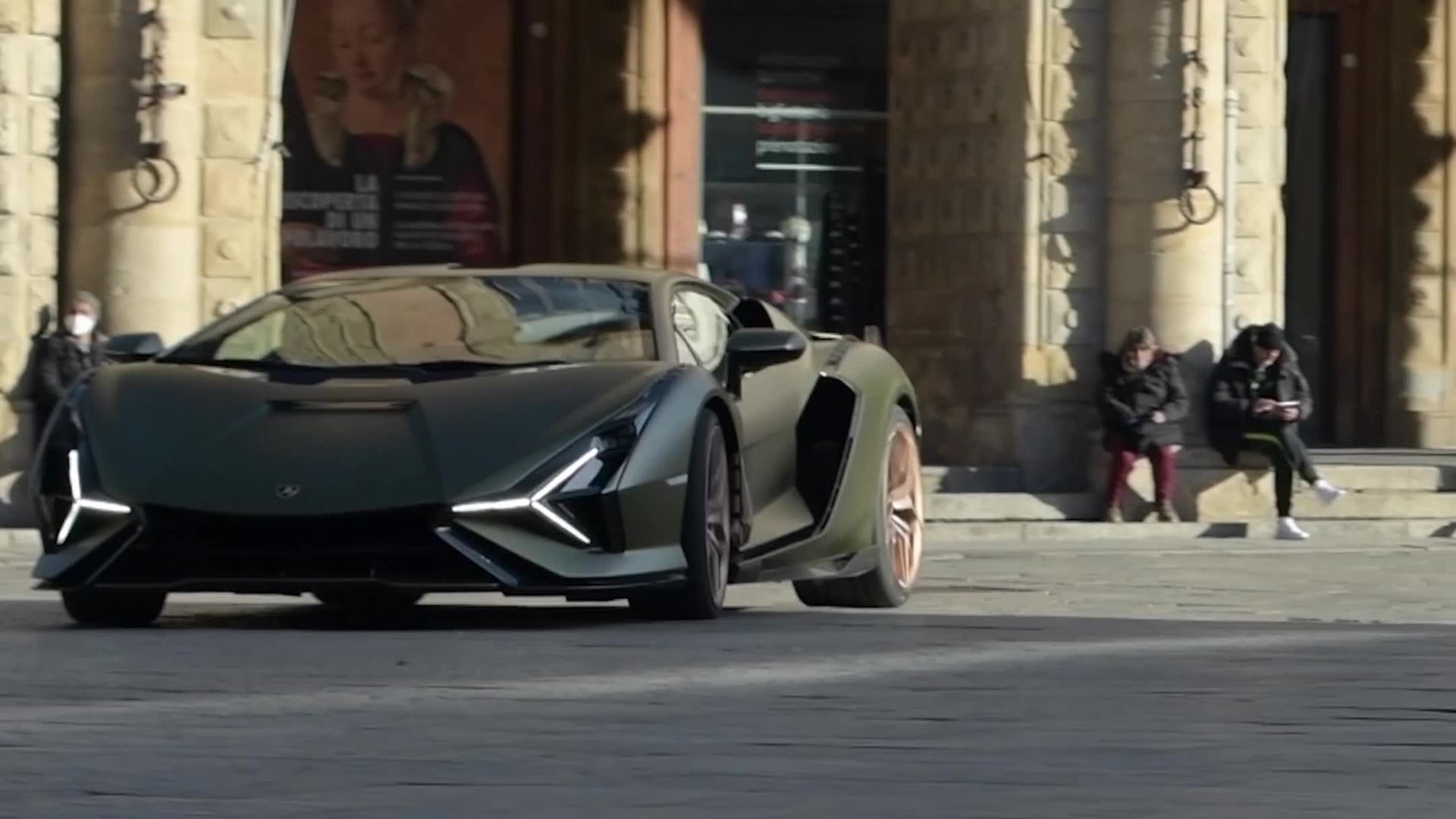 Lamborghini Sián homage the Bologna's arcades UNESCO heritage