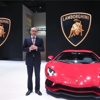 Mr. Stefano Domenicali is talking about the highlights of Aventador S
