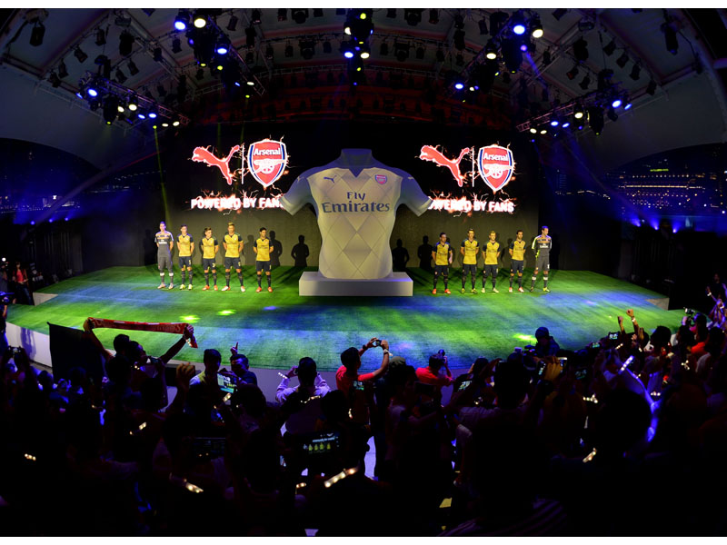PUMA and Arsenal present the new Away Kit for the 2015-16 season in Singapore PUMA and Arsenal present the new Away Kit for the 2015-16 season in Singapore